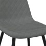 Sillas de comedor 2 unidades terciopelo gris claro