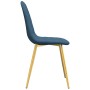 Sillas de comedor 4 unidades terciopelo azul