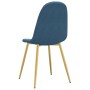 Sillas de comedor 4 unidades terciopelo azul