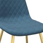 Sillas de comedor 4 unidades terciopelo azul