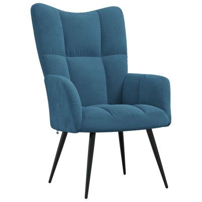 Sillón de relax de terciopelo azul