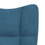 Sillón de relax de terciopelo azul