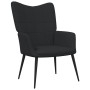 Sillón de relax con reposapiés tela negro