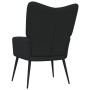 Sillón de relax con reposapiés tela negro