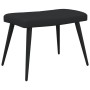 Sillón de relax con reposapiés tela negro