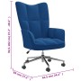 Sillón de relax de terciopelo azul