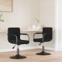 Sillas de comedor giratorias 2 uds terciopelo negro