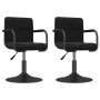Sillas de comedor giratorias 2 uds terciopelo negro