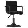 Sillas de comedor giratorias 2 uds terciopelo negro
