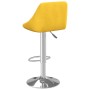 Taburete de bar de terciopelo amarillo mostaza