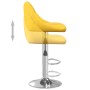 Taburete de bar de terciopelo amarillo mostaza