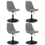Sillas de comedor giratorias 4 unidades terciopelo gris claro
