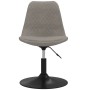 Sillas de comedor giratorias 4 unidades terciopelo gris claro