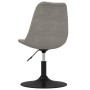 Sillas de comedor giratorias 4 unidades terciopelo gris claro