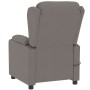 Sillón de masaje reclinable de tela gris taupé