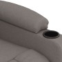 Sillón de masaje reclinable de tela gris taupé