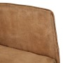Silla mecedora de lona vintage marrón