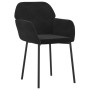 Sillas de comedor 2 unidades terciopelo negro
