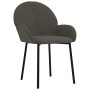 Sillas de comedor 2 unidades terciopelo gris oscuro
