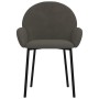 Sillas de comedor 2 unidades terciopelo gris oscuro