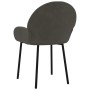 Sillas de comedor 2 unidades terciopelo gris oscuro