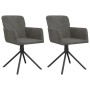 Sillas de comedor giratorias 2 unidades terciopelo gris oscuro