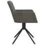 Sillas de comedor giratorias 2 unidades terciopelo gris oscuro