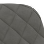Sillas de comedor giratorias 2 unidades terciopelo gris oscuro