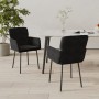 Sillas de comedor 2 unidades terciopelo negro