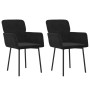 Sillas de comedor 2 unidades terciopelo negro