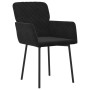 Sillas de comedor 2 unidades terciopelo negro