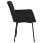 Sillas de comedor 2 unidades terciopelo negro