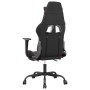 Silla gaming masaje reposapiés cuero sintético negro rojo tinto