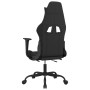 Silla gaming de masaje con reposapiés tela negro y azul