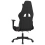 Silla gaming de masaje con reposapiés tela negro y rojo