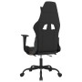 Silla gaming de masaje con reposapiés tela negro y naranja