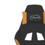Silla gaming de masaje con reposapiés tela negro y naranja