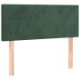 Cabecero de terciopelo verde oscuro 80x5x78/88 cm