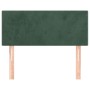 Cabecero de terciopelo verde oscuro 80x5x78/88 cm