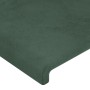Cabecero de terciopelo verde oscuro 80x5x78/88 cm