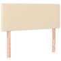 Cabecero de tela color crema 100x5x78/88 cm