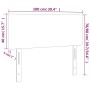 Cabecero de tela color crema 100x5x78/88 cm