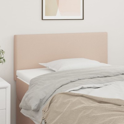 Cabecero de cuero sintético color capuchino 90x5x78/88 cm