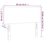 Cabecero de cuero sintético color capuchino 90x5x78/88 cm