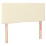 Cabecero de cuero sintético color crema 100x5x78/88 cm