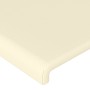 Cabecero de cuero sintético color crema 100x5x78/88 cm