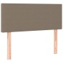 Cabecero de tela gris taupe 90x5x78/88 cm
