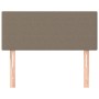 Cabecero de tela gris taupe 90x5x78/88 cm