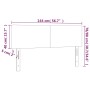 Cabeceros 2 unidades cuero sintético capuchino 72x5x78/88 cm