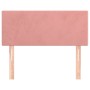 Cabecero de terciopelo rosa 100x5x78/88 cm